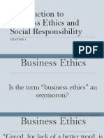 Introduction To Business Ethics and Social Responsibility