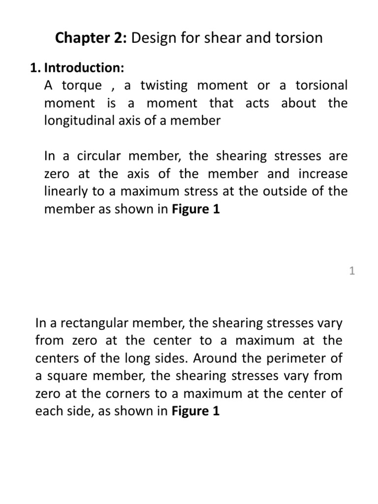 Chapter 2: Design For Shear and Torsion | PDF | Beam (Structure ...