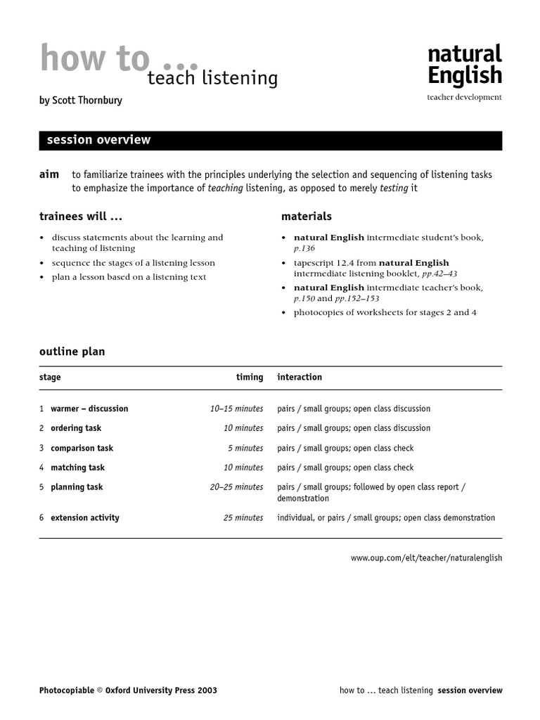 Scott thornbury teaching listening pdf pdf vocabulary translations