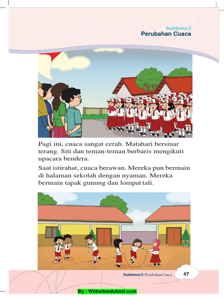 Materi Kelas 3 Tema 5 Subtema 2 Perubahan Cuaca Websiteedukasi Com Pdf