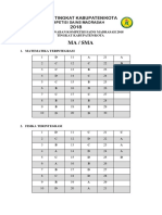 Kunci Jawaban Soal KSM 2018