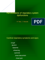 Manifestations and mechanisms of respiratory system dysfunctions