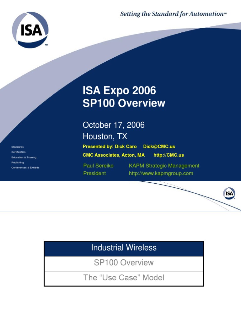 SP100 Overview EXPO06 | PDF | Osi Model | Honeywell