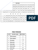 B R E A K: Time Table