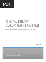 (Digital Library Management System) : Software Requirements Specification Document