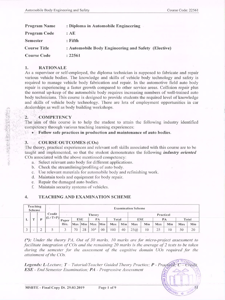 Automobile Body Engineering and Safety PDF | PDF