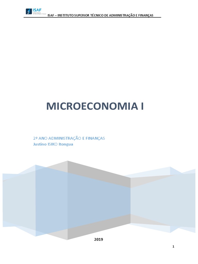 Introdução à Microeconomia I | PDF | Microeconomia | Demanda