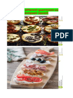 Crostini con differenti guarnizioni su fondo scuro Antipasti squisiti.docx