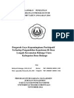 Pengaruh Gaya Kepemimpinan Partisipatif Terhadap Pengambilan Keputusan Di Desa Longalo Kecamatan Bulango Utara Kabupaten Bone Bulango PDF