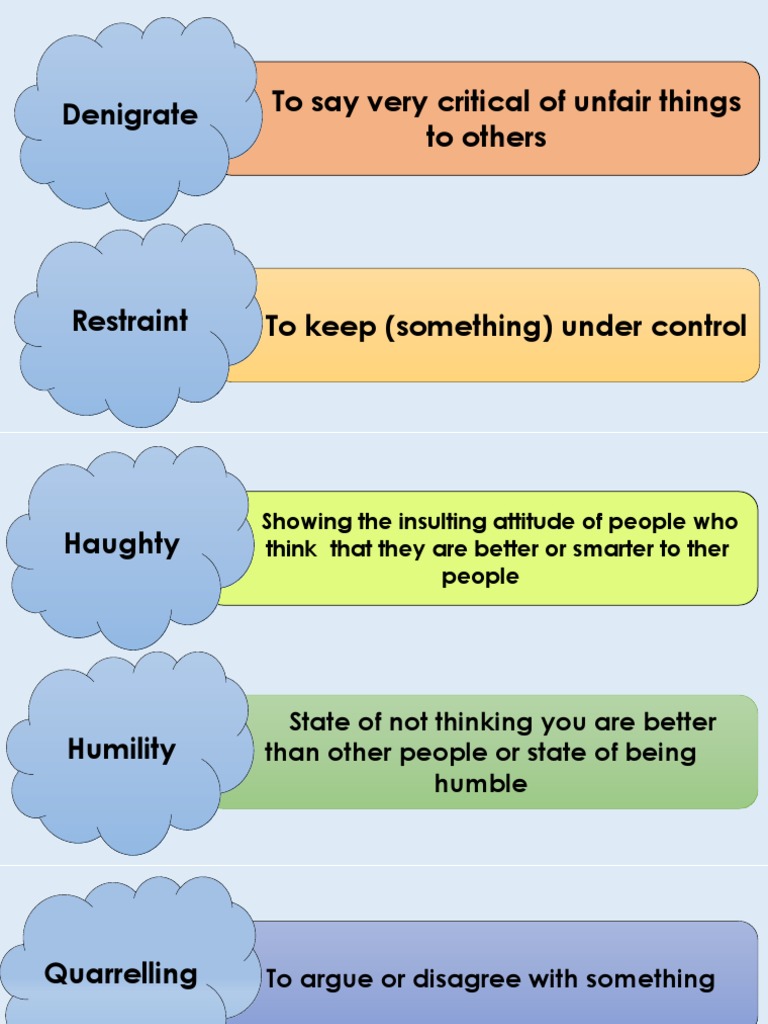 Vocabulary for Describing Attitudes and Characters | PDF