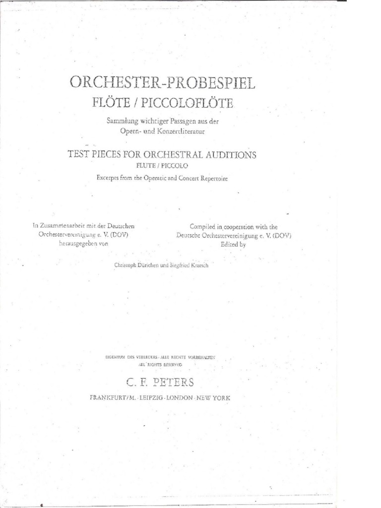Orchester Probespiel PDF | PDF