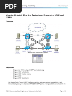 CCNPv7.1 SWITCH Lab6-1 FHRP HSRP VRRP STUDENT