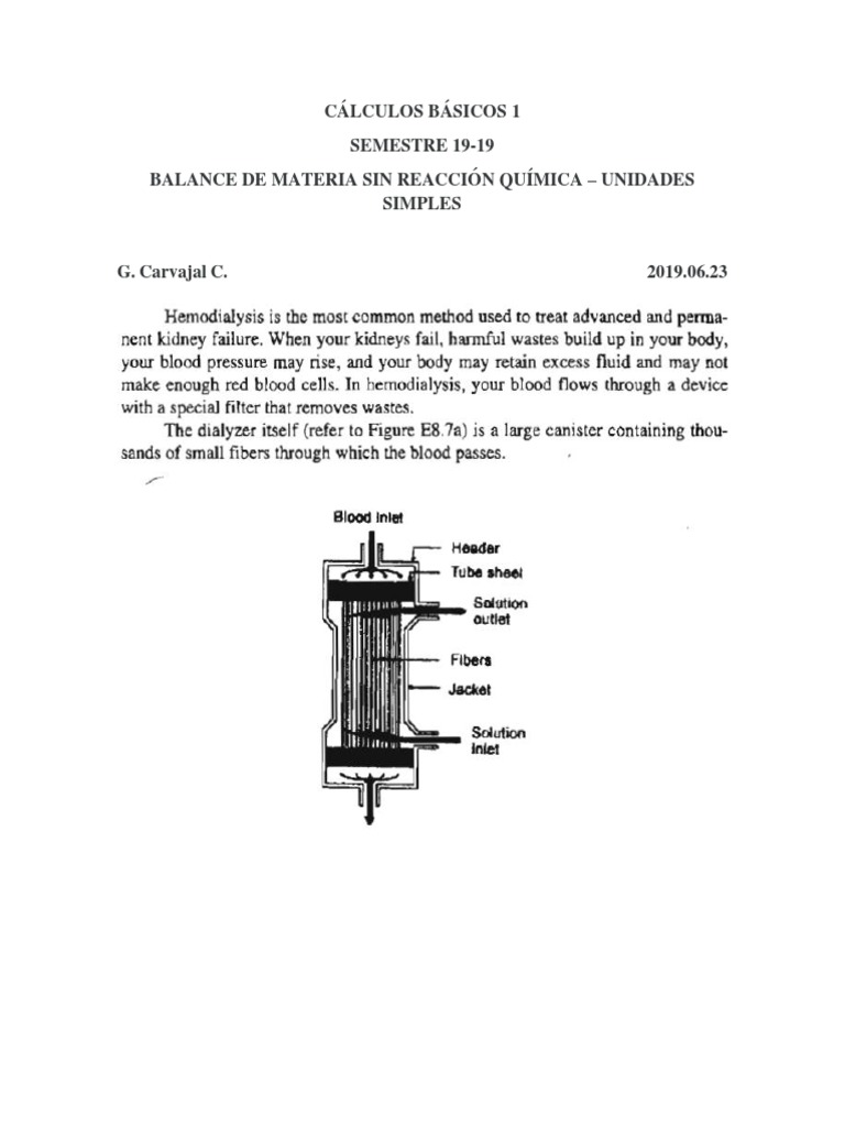 Balance Materia Sin Reacción 1919 Destilación Amoníaco