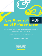 Las Operaciones en El Primer Ciclo PDF