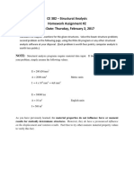 CE 382 - Structural Analysis Homework Assignment #2 Due Date: Thursday, February 2, 2017