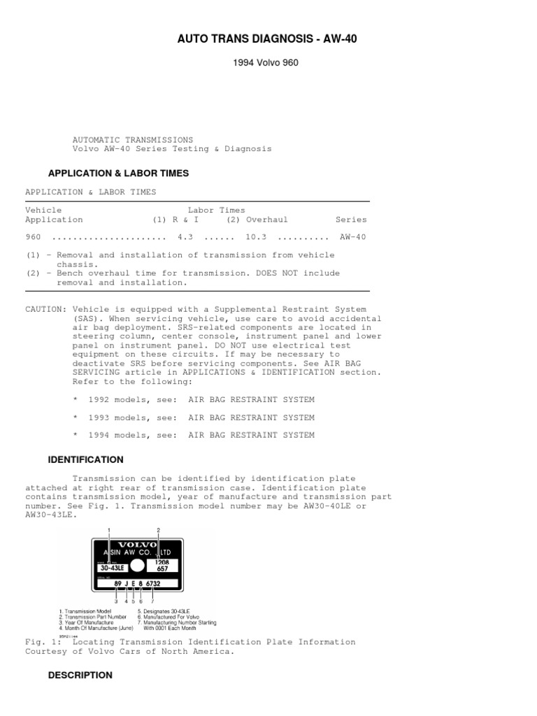 A340-Le Transmission | PDF | Automatic Transmission | Transmission