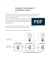 Memasang Instalasi Penerangan 3 Lampu Hidup Mati Berurutan