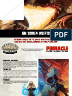 SWADE Game Master Screen Inserts
