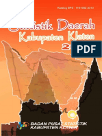 Statistik Daerah Kabupaten Klaten 2015 PDF