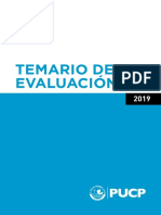 Pucp 2019 Temario de Evaluacion