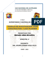 Lean Contruction y Last Planner