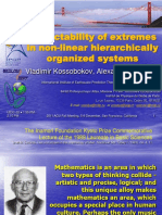 Predictability of Extremes in Non-Linear Hierarchically Organized Systems