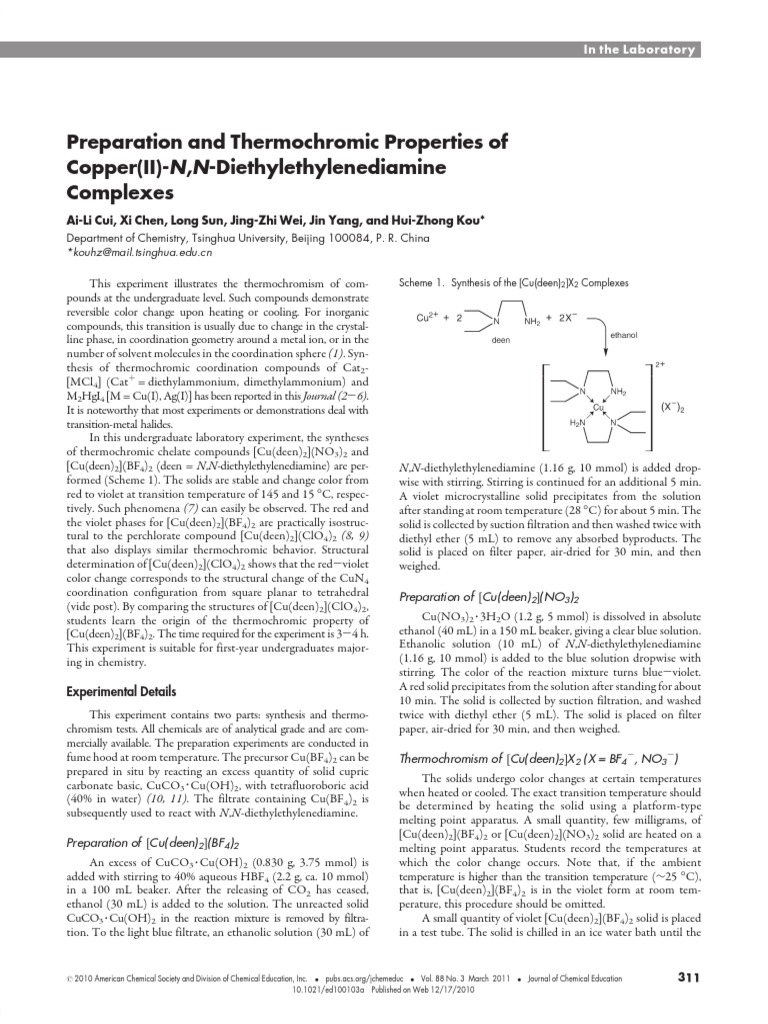 practica 8 inor ii pdf coordination complex copper