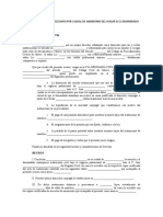 Demanda de Divorcio Necesario Por Causal de Abandono Del Hogar Si El Demandado Trabaja Por Su Cuenta