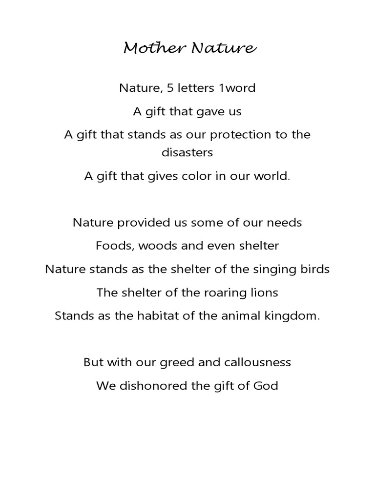 Mother Nature | PDF