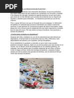 Importancia de La Reduccion de Plastico