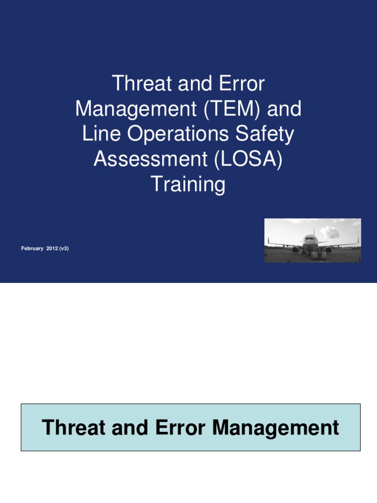 Threat and Error Management Training | PDF | Aviation