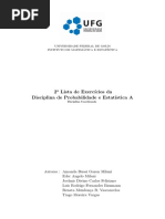 Lista 2 Probabilidade para Física