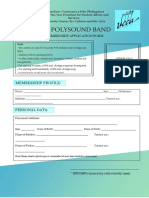 Pup Polysound Band: Membership Application Form