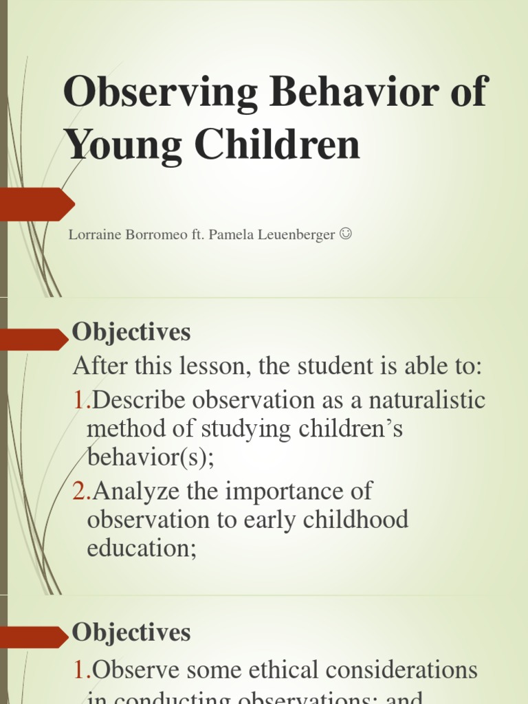 Importance of Child Observation | PDF | Observation | Understanding