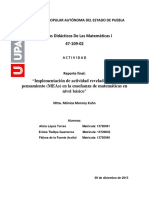 Implementación de Actividad Reveladora Del Pensamiento