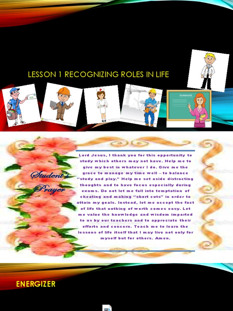 Recognizing Life Roles in Education | PDF | Rhyme | Poetry