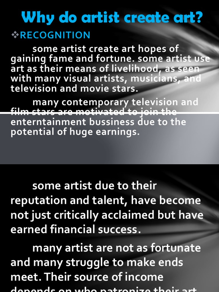 Why Do Artist Create Art G12 Download Free PDF Cognition