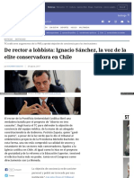 207-08-29 de Rector a Lobbista. Ignacio Sánchez, La Voz de La Elite Conservadora en Chile
