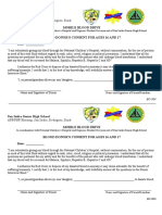 San Isidro Blood Drive Consent Form