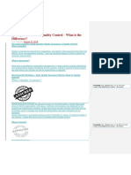 Quality Assurance Vs Quality Control