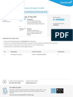 Exchange With Paper Ticket: E-Ticket (Departure Bus)