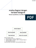 Analisa Regresi Dengan Variabel Kategorik - 2019 PDF