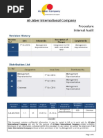 Al-Jaber International Company: Procedure Internal Audit