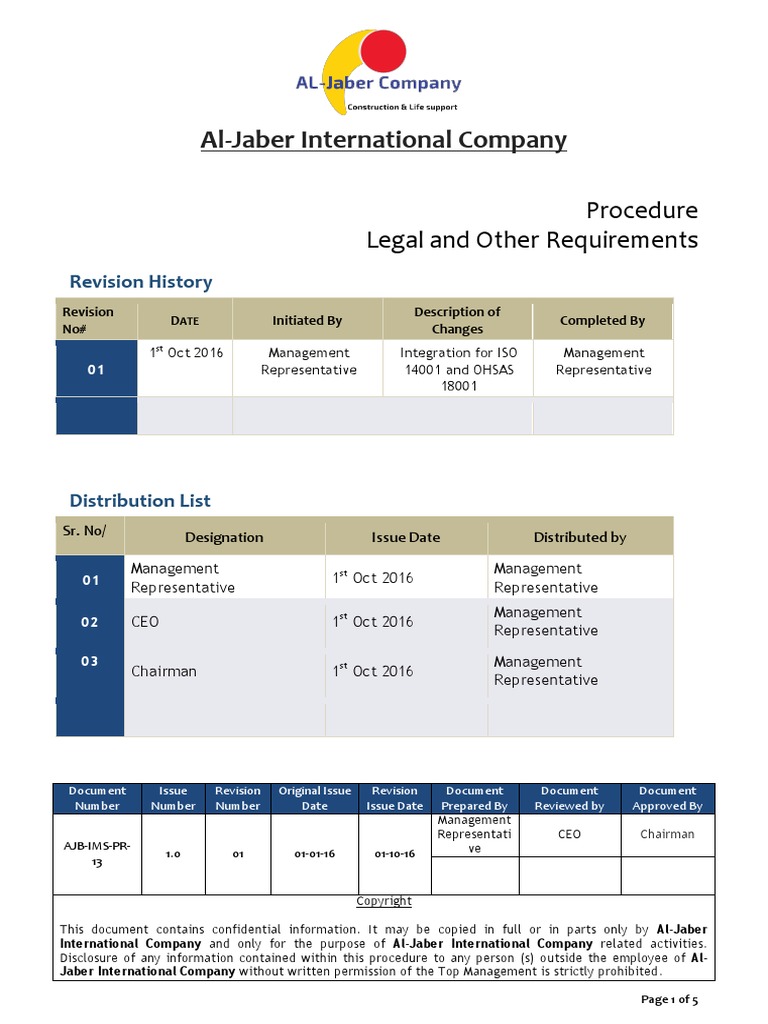 Legal and Other Requirements | PDF | Regulatory Compliance | Government ...