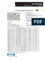 1/4" X 1 1 4" Fast-Acting Glass Tube Fuses: Technical Data 2543