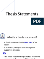 Thesis Statement