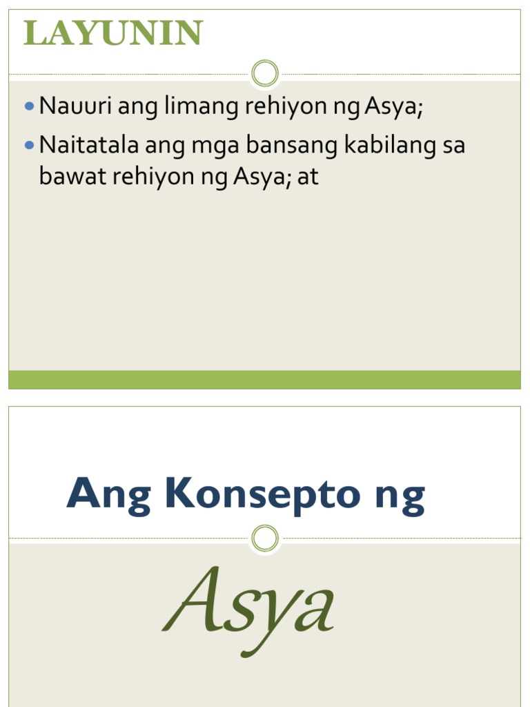 Ang Salitang Pinagmulan Ng Asya