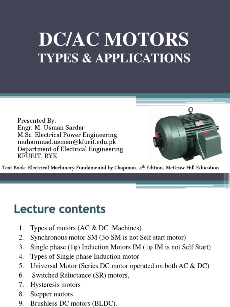 AC DC Electric Motors | PDF | Electric Motor | Electromagnetic Induction