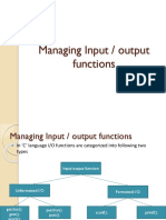 Managing Input Outout Function