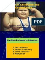 Obesity in Childhood and Adolescence: M.Nazir HZ Departement of Child Health Faculty of Medicine, Sriwijaya University